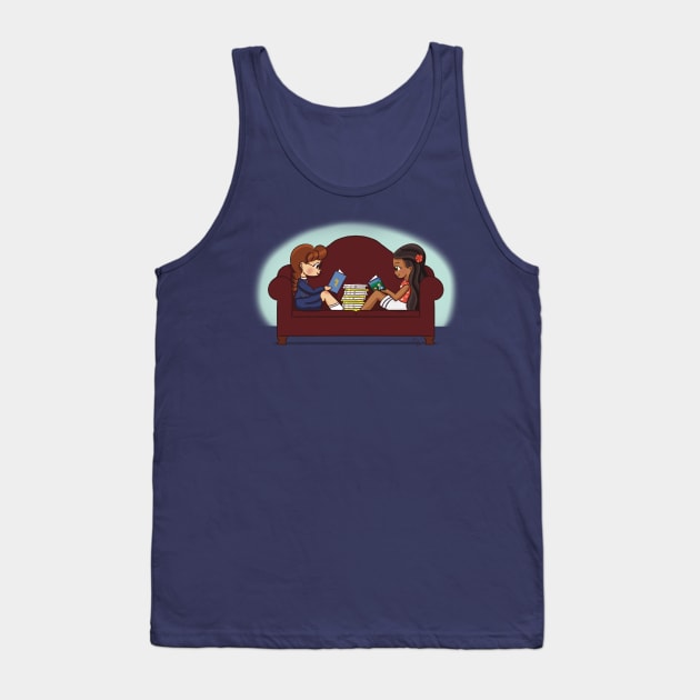 Nancy Drew Reading Girls Tank Top by MirandaBrookeDesigns